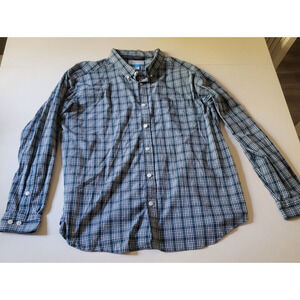Columbia Sportswear Men's XXL Button-down Gray Check Long Sleeve Dress‎ Shirt